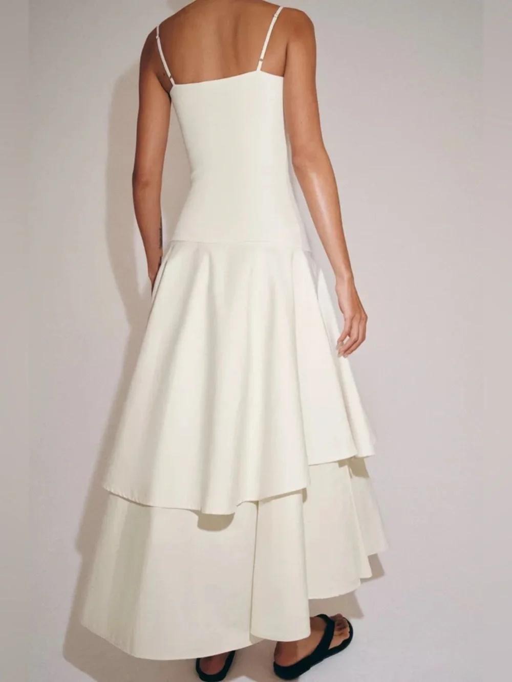 ZARA RUFFLED COMBINATION DRESS - Picture 5 of 9